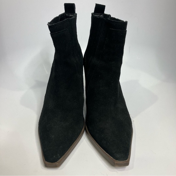 Vince Camuto black suede weverna booties block heel women’s size 11 trendy - Picture 4 of 8
